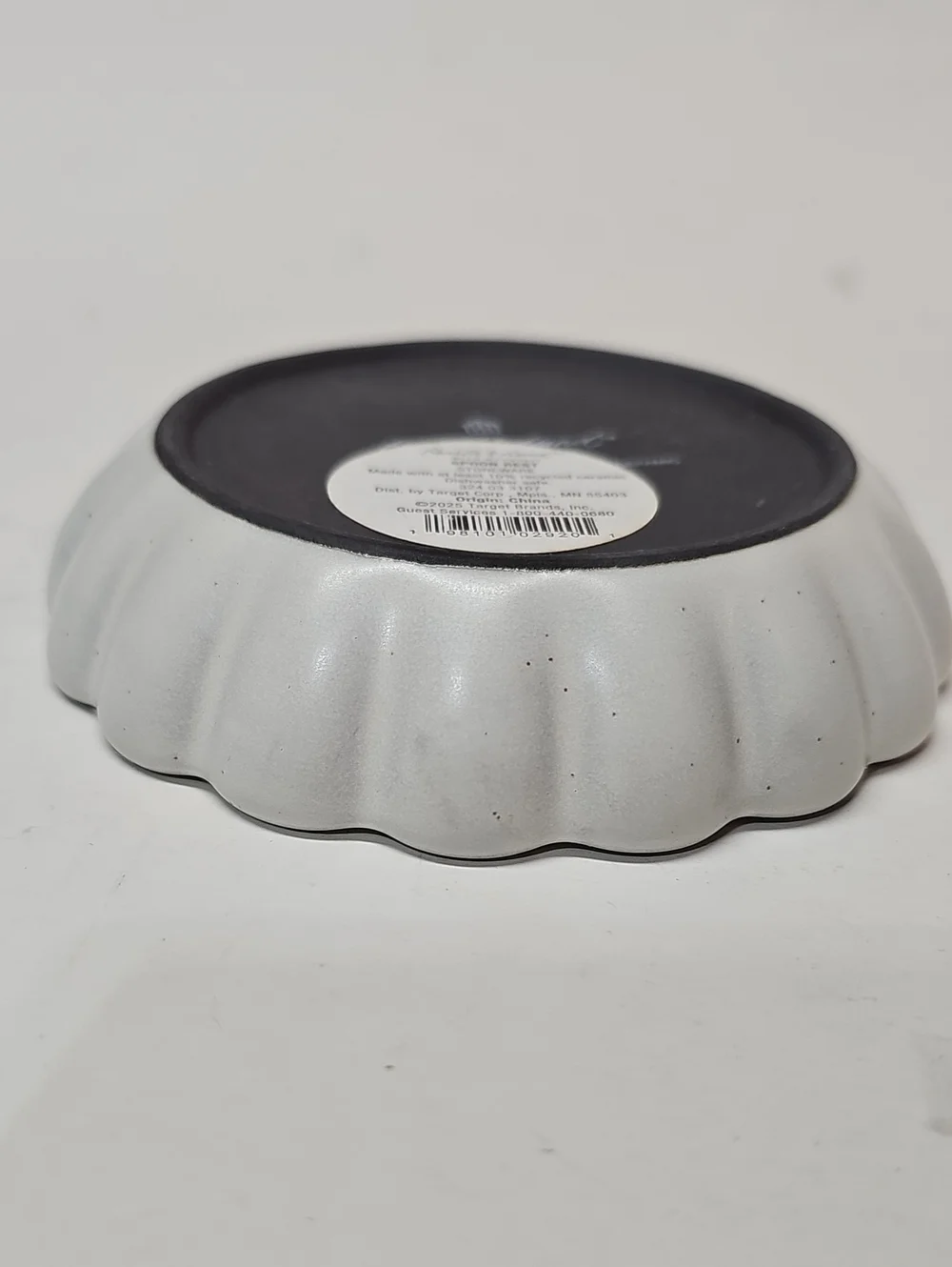 Target Hearth & Hand w/ Magnolia Matte Light Gray Stoneware Scalloped Spoon Rest